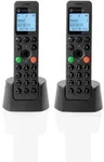 Motorola DOT202 2x DECT-Telefone, Freisprechen, Anrufsperre, 100 Kontakte &ndash; Schwarz