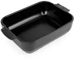 PEUGEOT Keramik Auflaufform APPOLIA 25cm Rechteckig Satin Schwarz Sp&uuml;lmaschinenfest