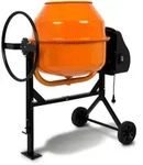 EBERTH Betonmischer 160L, elektrisch, 650W, komplett aus Stahl, mit Handrad & breiter