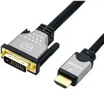 ROLINE Monitorkabel DVI (24+1) - HDMI, ST/ST, schwarz / silber, 2 m