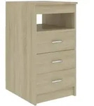 vidaXL Sideboard mit Schubladen Sonoma-Eiche 40x50x76 cm Holzwerkstoff