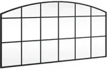 vidaXL Wandspiegel Schwarz 100x50 cm Gew&ouml;lbt Eisen