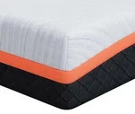 vidaXL Matratze Wei&szlig; und Grau 200 x 200 cm Memory Foam