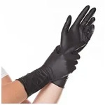 FRANZ MENSCH 100x Nitrilhandschuhe &Uuml;berl&auml;nge Schwarz Gr. XL puderfrei Safe...