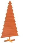 vidaXL Weihnachtsbaum zum Schm&uuml;cken Wachsbraun 180cm Massivholz Kiefer