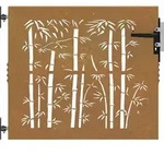 vidaXL Gartentor 85x100 cm Cortenstahl Bambus-Design