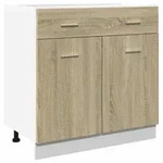 vidaXL Schubunterschrank Lyon Sonoma-Eiche 80x46x81,5 cm Holzwerkstoff