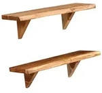 vidaXL Wandregale 2 Stk. 60 x 20 x 16 cm Massivholz Akazie