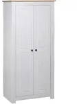 vidaXL Kleiderschrank Wei&szlig; 80&times;50&times;171,5 cm Kiefer Massiv Panama Serie