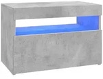 vidaXL TV-Schrank mit LED-Leuchten Betongrau 60x35x40 cm