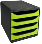 Exacompta 310725D Schubladenbox Big Box, 4 offene Schubladen, Iderama -...