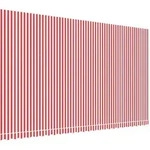 vidaXL Markisenbespannung Rot und Wei&szlig; Gestreift 6x3,5 m
