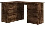 vidaXL Eckschreibtisch R&auml;uchereiche 145x100x76 cm Holzwerkstoff