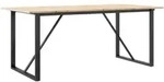 vidaXL Esstisch O-Gestell 180x90x75 cm Massivholz Kiefer und Stahl