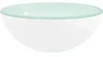 vidaXL Waschbecken Hartglas 30x12 cm Wei&szlig;