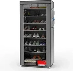 Intirilife Faltschrank 170x58x28 cm in ASCH GRAU - mit Rei&szlig;verschluss Stoffschrank