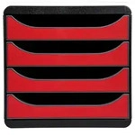 Exacompta 310718D Schubladenbox Big Box, 4 offene Schubladen, Iderama -...