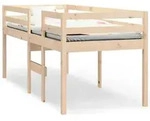 vidaXL Hochbett 75x190 cm Massivholz Kiefer