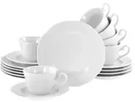 CreaTable Arianne Weiss Kaffeeservice 18-tlg Porzellan