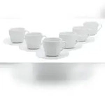 CreaTable Square Weiss Tassen Set 12-tlg Porzellan