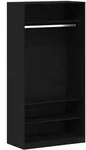 vidaXL Kleiderschrank in Schwarz mit Eiche 100x50x200 cm aus Holzwerkstoff