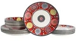 CreaTable Sumaya Red Kombiservice 18-tlg Steingut