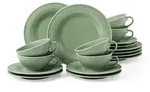 Seltmann Weiden Beat Color Glaze Teeservice 18-teilig - Salbeigr&uuml;n