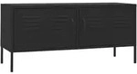 vidaXL TV-Schrank Schwarz 105x35x50 cm Stahl