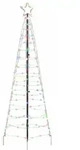vidaXL LED Weihnachtsbaum mit Erdspie&szlig;en Mehrfarbig 250 cm Eisen