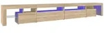 vidaXL TV-Schrank mit LED-Leuchten Sonoma-Eiche 290x36,5x40 cm