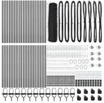 vidaXL Zaunpfosten Grau 100 x 0,4 m (50 mm Netz) Stahl und PVC
