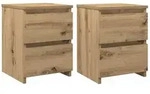 vidaXL Nachttische 2 Stk. Artisan-Eiche 30x30x40 cm Holzwerkstoff