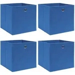 vidaXL Aufbewahrungsboxen 4 Stk. Blau 32&times;32&times;32 cm Stoff