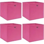vidaXL Aufbewahrungsboxen 4 Stk. Rosa 32x32x32 cm Stoff