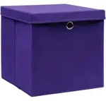 vidaXL Aufbewahrungsboxen mit Deckeln 4 Stk. Lila 32x32x32 cm Stoff