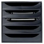Exacompta 229014D ECOBOX Schubladenbox mit 5 Schubladen - Schwarz