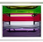 Exacompta 228699D 1x ECOBOX Schubladenbox mit 4 Laden - Regenbogen