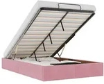 vidaXL Ottoman-Bett ohne Matratze Rosa 120x190 cm Samt