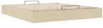 vidaXL Ottoman-Bett ohne Matratze Creme 200x200 cm Stoff