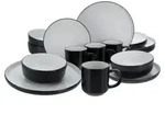CreaTable Nordic Cool Black Kombiservice 16-tlg Steinzeug