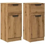 vidaXL Sideboards 2 Stk. Artisan-Eiche 30x30x70 cm Holzwerkstoff