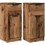 vidaXL Sideboards 2 Stk. Altholz-Optik 30x30x70 cm Holzwerkstoff