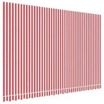 vidaXL Markisenbespannung Rot und Wei&szlig; Gestreift 4,5x3 m