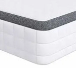 vidaXL Matratze Wei&szlig; und Grau 90 x 190 cm Bonell Feder