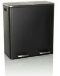 Abfallsammler / M&uuml;lltrennsystem CLEAN XI 60L (2x30L) Stahl schwarz hjh OFFICE