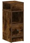 vidaXL Nachttisch mit Schublade R&auml;uchereiche 25x31x66 cm