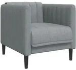 vidaXL Sessel Hellgrau Stoff