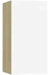 vidaXL TV-Schrank Wei&szlig; Sonoma-Eiche 30,5x30x60 cm Holzwerkstoff