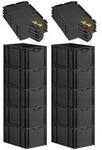 PROREGAL SuperSparSet 10x Eurobox NextGen Grip mit Scharnierdeckel & gelben