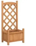 vidaXL Pflanzk&uuml;bel mit Spalier Braun Massivholz Tanne